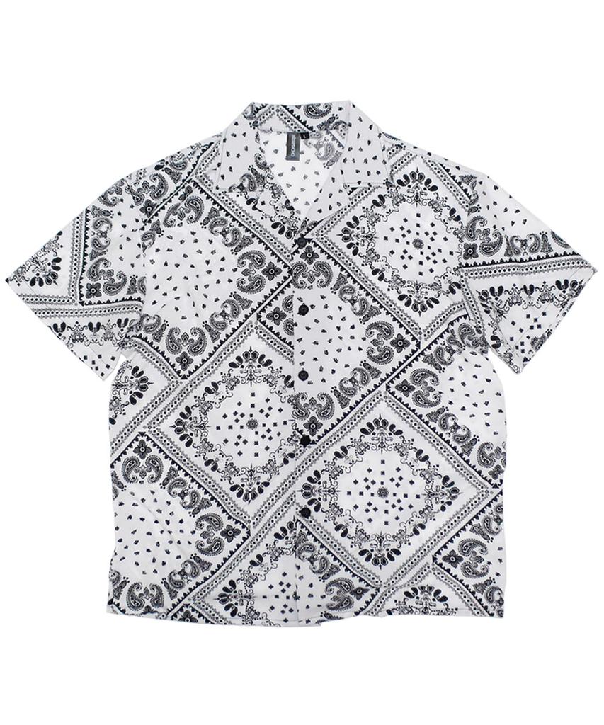 ROCKPSYCHO Summer Shirt Paisley / White