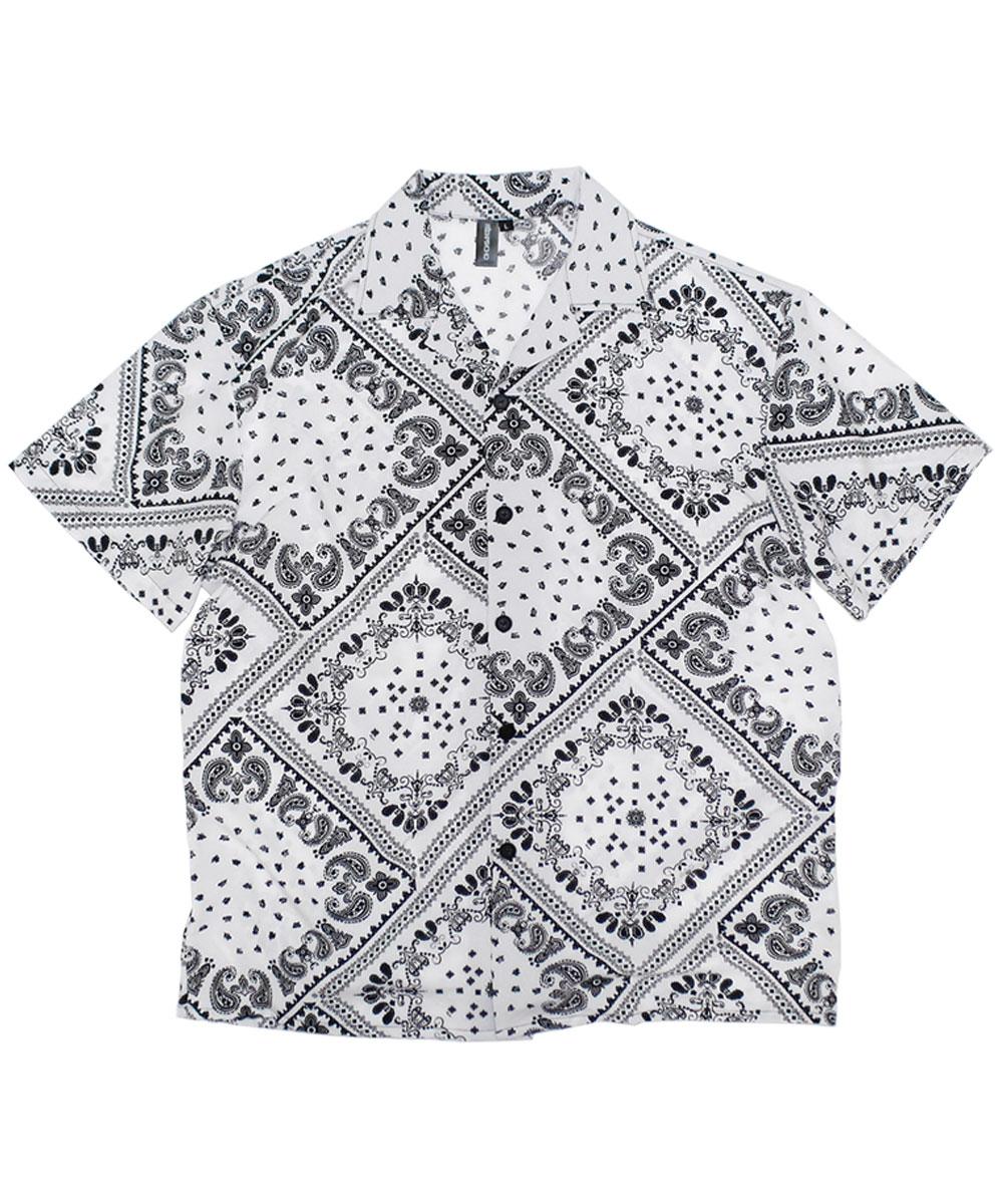 Rock Psycho Summer Shirt Paisley / White L