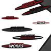 Emblema Nero JCW Styling Auto Adesivo 3D Metallo Griglia Cofano Anteriore Badge Per MINI Cooper S R55 R56 F54 F56 F55 F60 Decorazione Carrozzeria