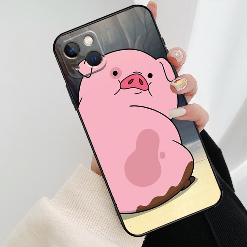Cartoon Pig Phone Case For iPhone 17 Pro Max 14 13 12 11 15 16 Pro Max mini 16 15 Plus 16e 17 Air Cover