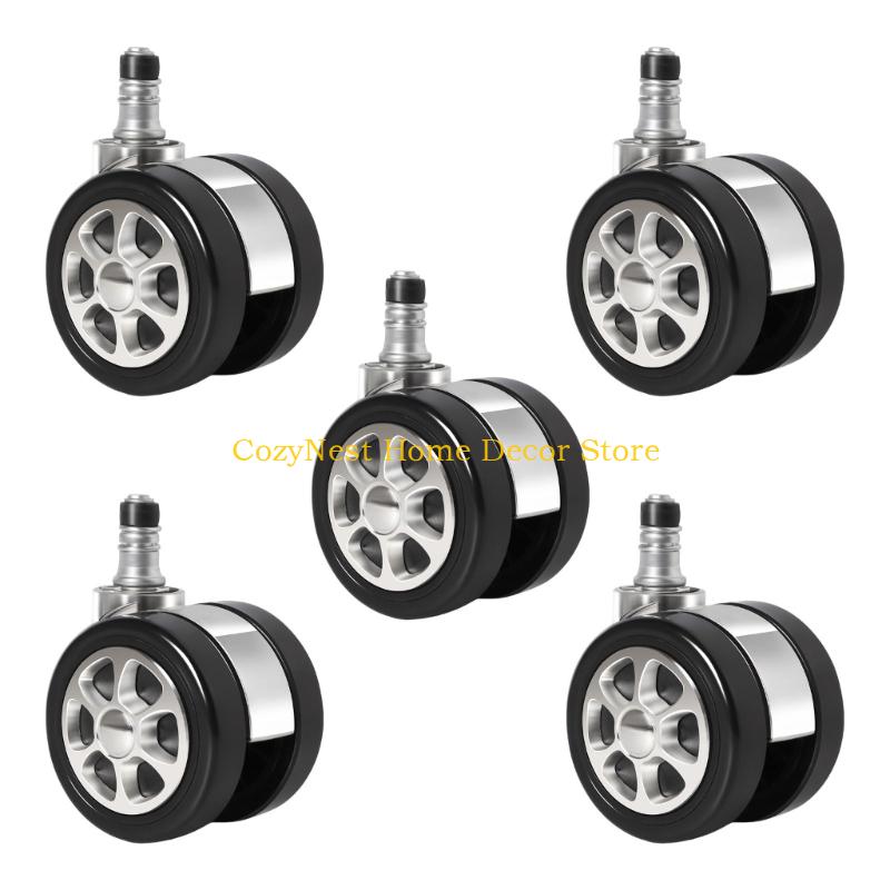 92MF 2.5Inch Office Chair Casters Shock Absorbing Smooth Rollers for Easy Movement
