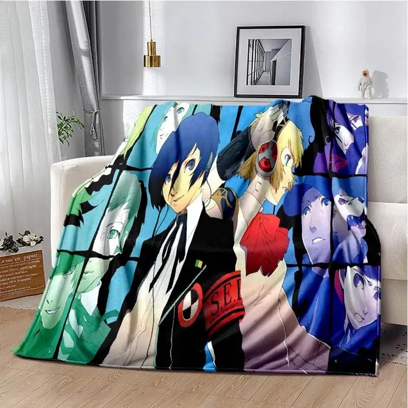 Persona Anime Cartoon Throws Blanket Kid Picnic Super Soft kawaii Blanket for Travel Beding Couch Sofa Bed Blanket Birthday Gift