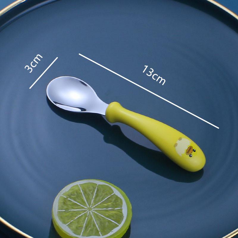 Baby Spoon Fork Gadgets Children Utensil Creative Cartoon Set 304 Stainless Steel Toddler Dinnerware Infant Feeding Portable