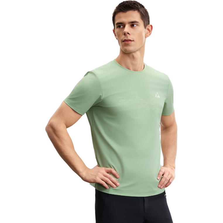 Fila Explorer Sports Minimalist Knitted Round Neck Short Sleeve Breathable T-Shirt Men Tops Light-Mint-Green A11M527123F-LG