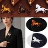 Rhinestone Running Horse Brooch Classic Brooch Pins New Zodiac Animal Badge  Jewelry Accessories