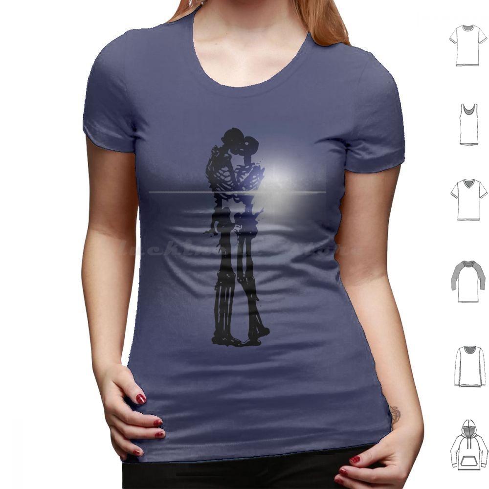 Skeleton Kiss Lens Flare Nuclear Love Skull T Shirt Cotton Men Women DIY Print Skeleton Kiss Kissing Skeletons Nuclear Atomic