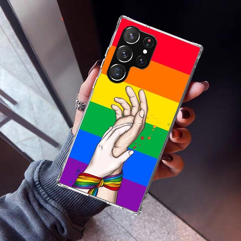 Love Is Love LGBT Rainbow Phone Case For Samsung Galaxy S23 S24 S25 Edge S26 Ultra S22 + S21 Plus S20 FE Cover Silicone Print Sh