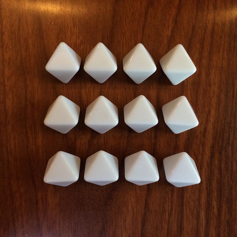 10 Piece Blank Dice Puzzle Game Send Children 8 Sided Dice Diy Game Accessory 16Mm
