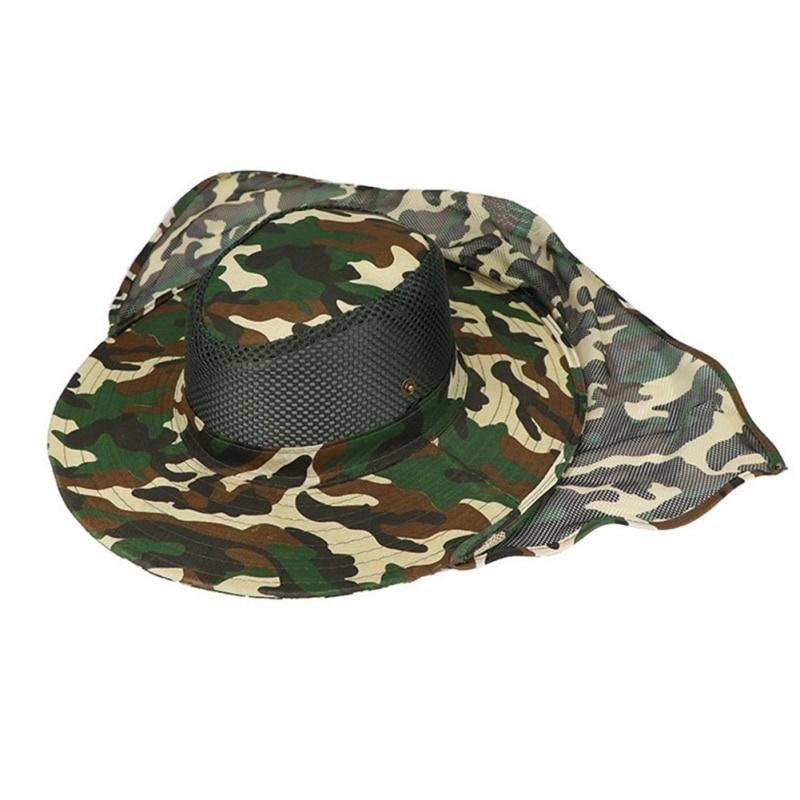 Outdoor Fishing Hat Wide Brim Man Breathable Mesh  Cap Beach S Camouflage Sun UV Protection Shade  Kastking