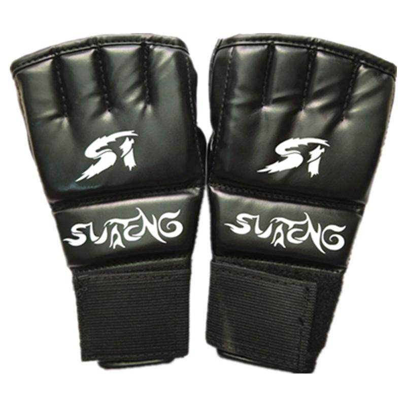 Sagitar Kids  Fingerless Boxing Gloves - Breathable Leather Half-Finger Gloves for Punching Bag. Children s Fingerless Leather