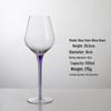 ZISIZ 530ml Crystal Red Wine Glass with Blue Stem