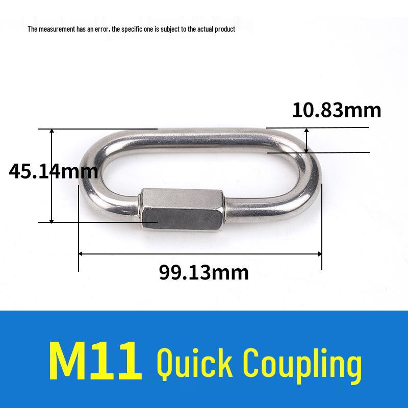 304 Stainless Steel Quick Link Carabiner Ring M3.5-M12