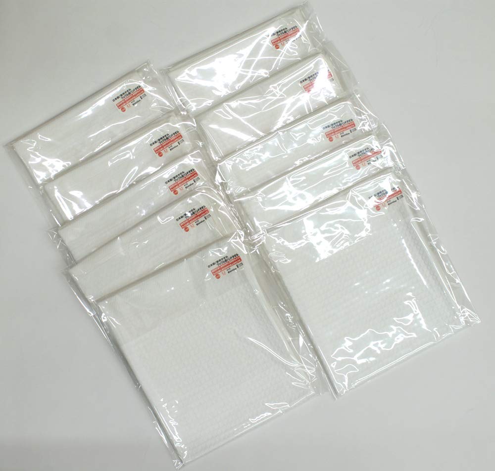 Senshu Waffle Weave Hand Towels (Made In Japan) - Set of 10