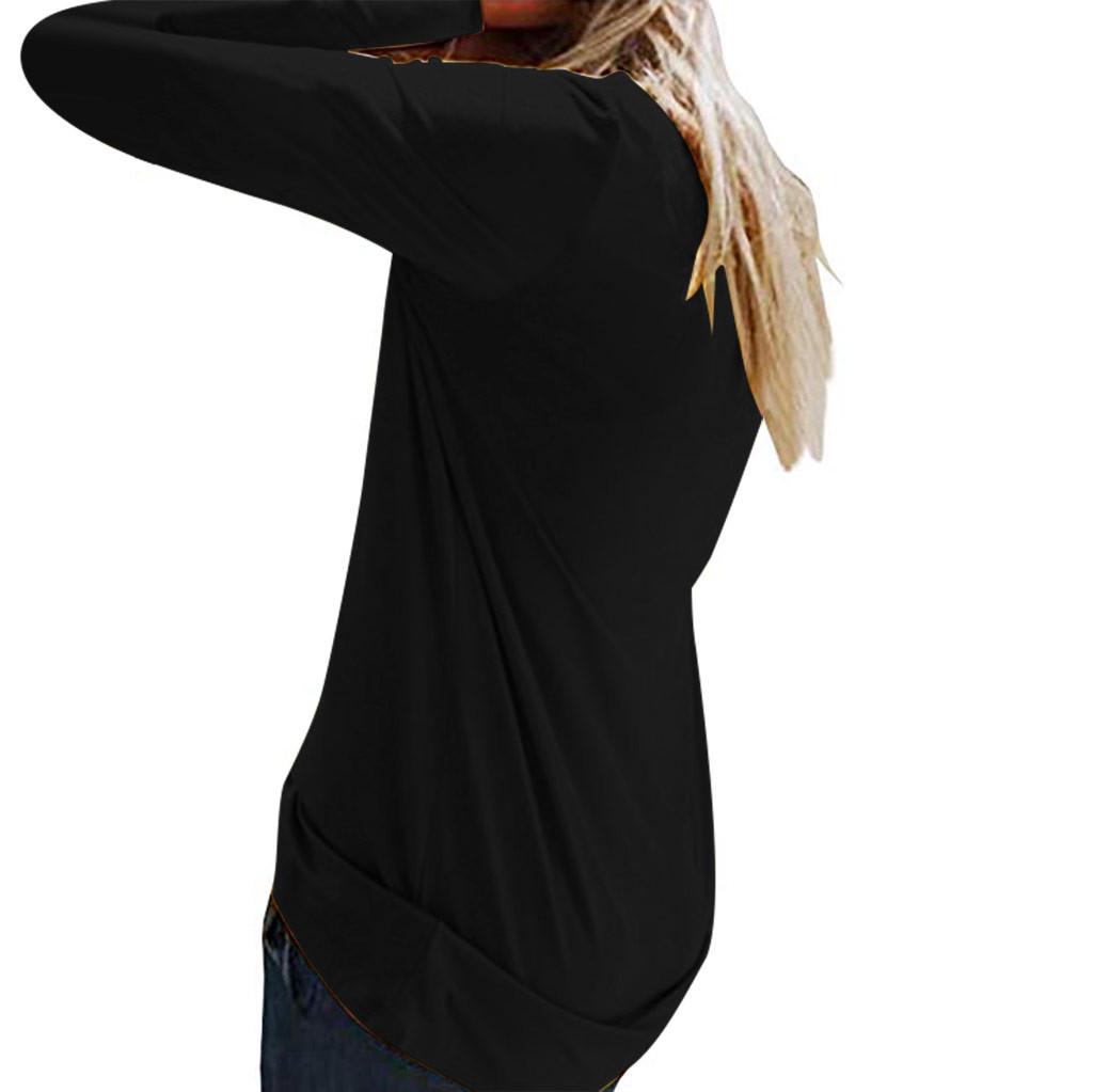 Womens Casual Cat Print Shirts  Long Sleeve Top Loose T-Shirt Blouse