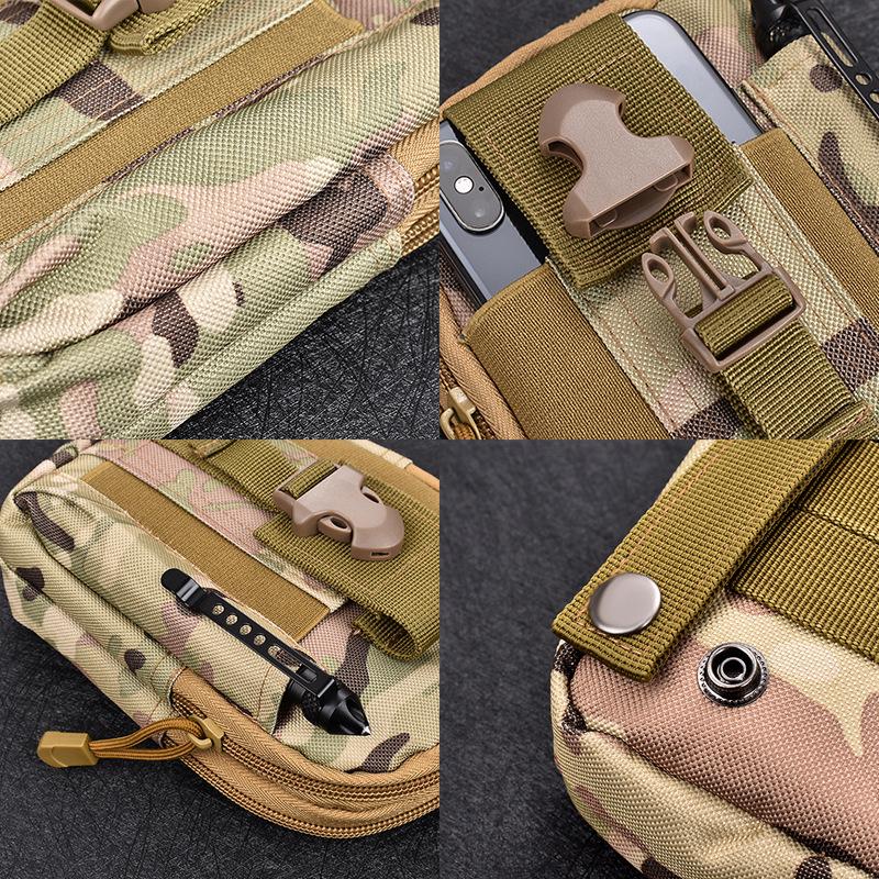 Men's Waterproof Tactical Waist Bag for 5.5/6-inch Phones - Multi-Function Outdoor Running Belt Bag