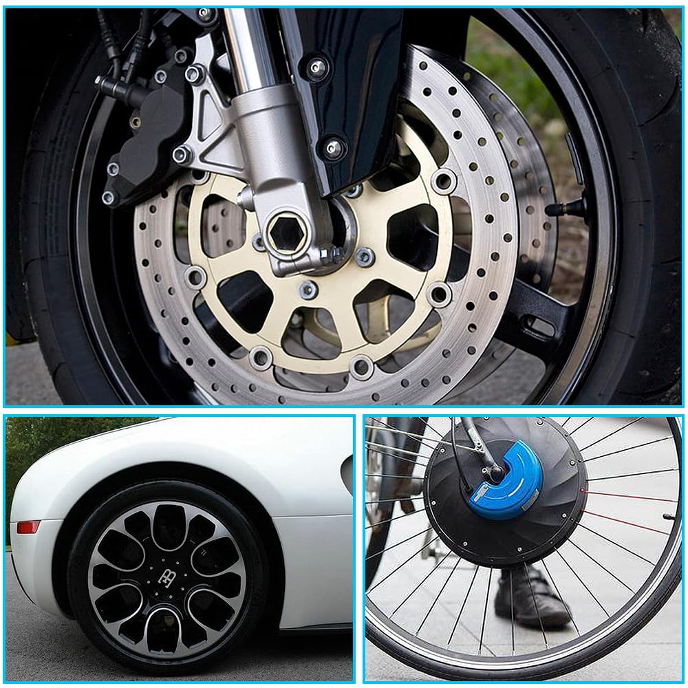 LIANHATA TR-412 Schlauchlose Reifen Gummi Ventile Set mit 8 Schlauchlose Reifen Luftventilkappen