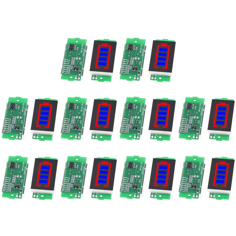 1/2/3/4/6/7/8S Lithium Batterie Kapazitätsanzeige Modul LED Anzeige Elektrofahrzeug Batterie Leistungstester 4 Abschnitte 3-34V 5mA