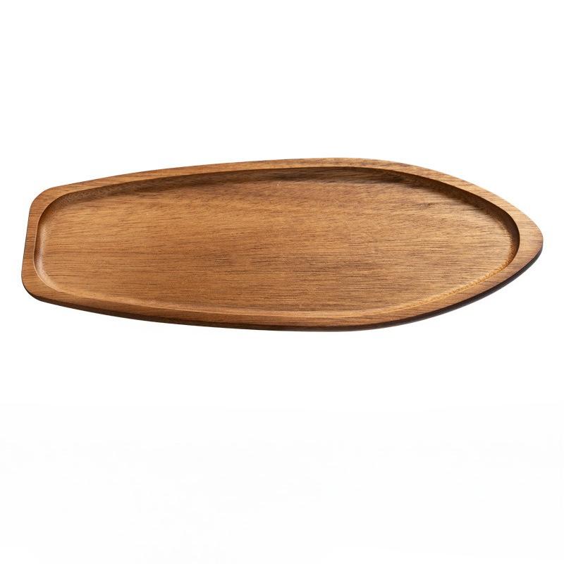 Wooden Tea Coffee Tray Japanese Style Fruit Dessert Candy Plate Wood Decorative Bread Snack Cake Food Dish Trays Tableware