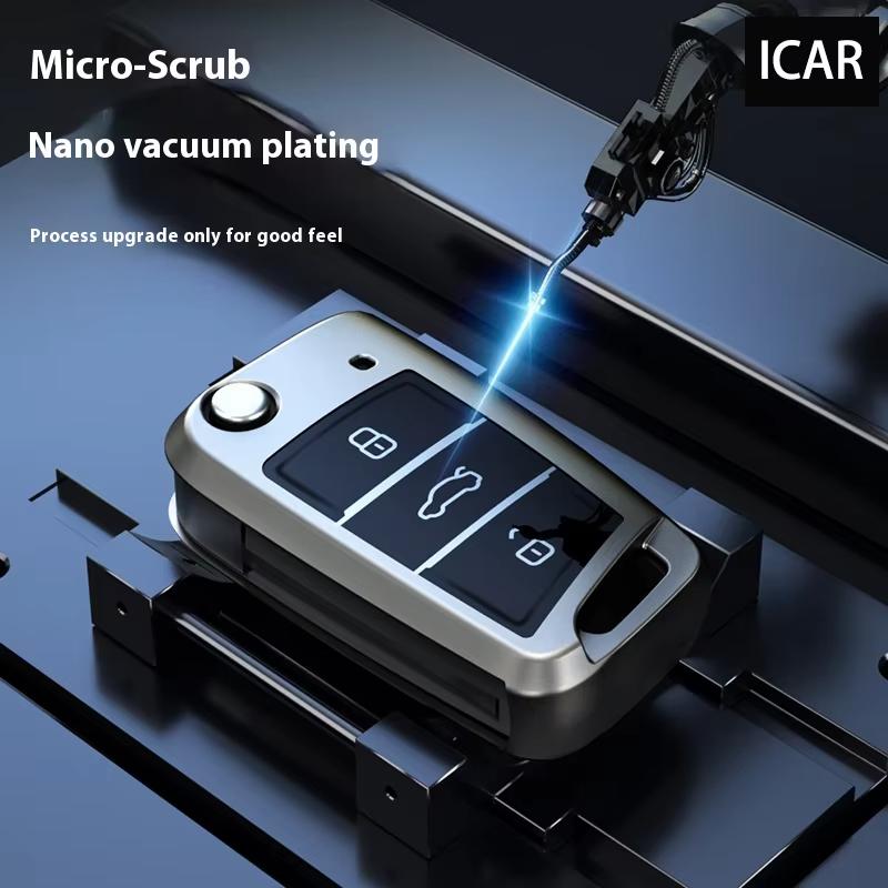 2025 Titanium Gray for VW Volkswagen Golf 7 MK7 Tiguan MK2 SEAT Ateca Leon FR 2 Ibiza Skoda Octavia A7 Car Key Case Cover Fob