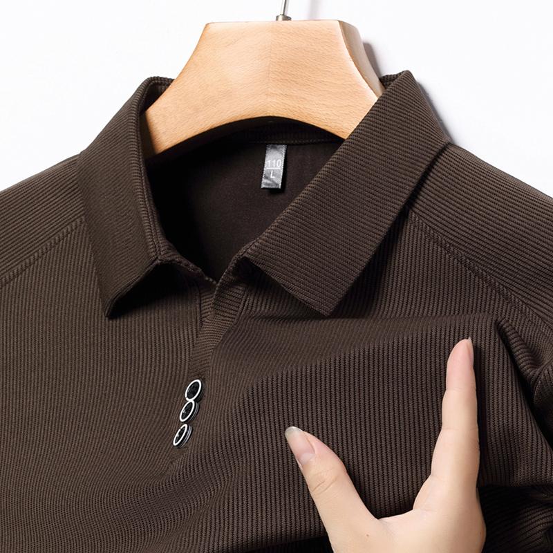 High Quality Brand Long Sleeve Men'S Polo Shirt Autumn Fashion Customization High-End Slim Fit Top Casual Business T-Shirt