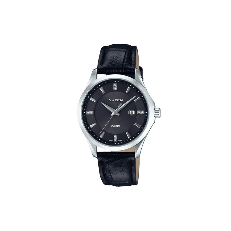 Casio Sheen Elegant Business Watch With Solar Waterproof Sapphire Glass Women watches Black SHS-4522L-1AUPR Black Dial