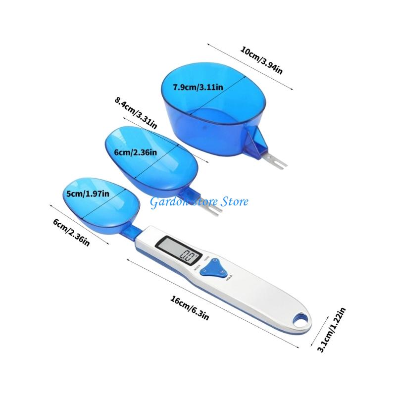 B0KB Accurate Weight Scale for Kitchen Electronic Scale Includes 3 Measuring Spoons for Baking and Preparation