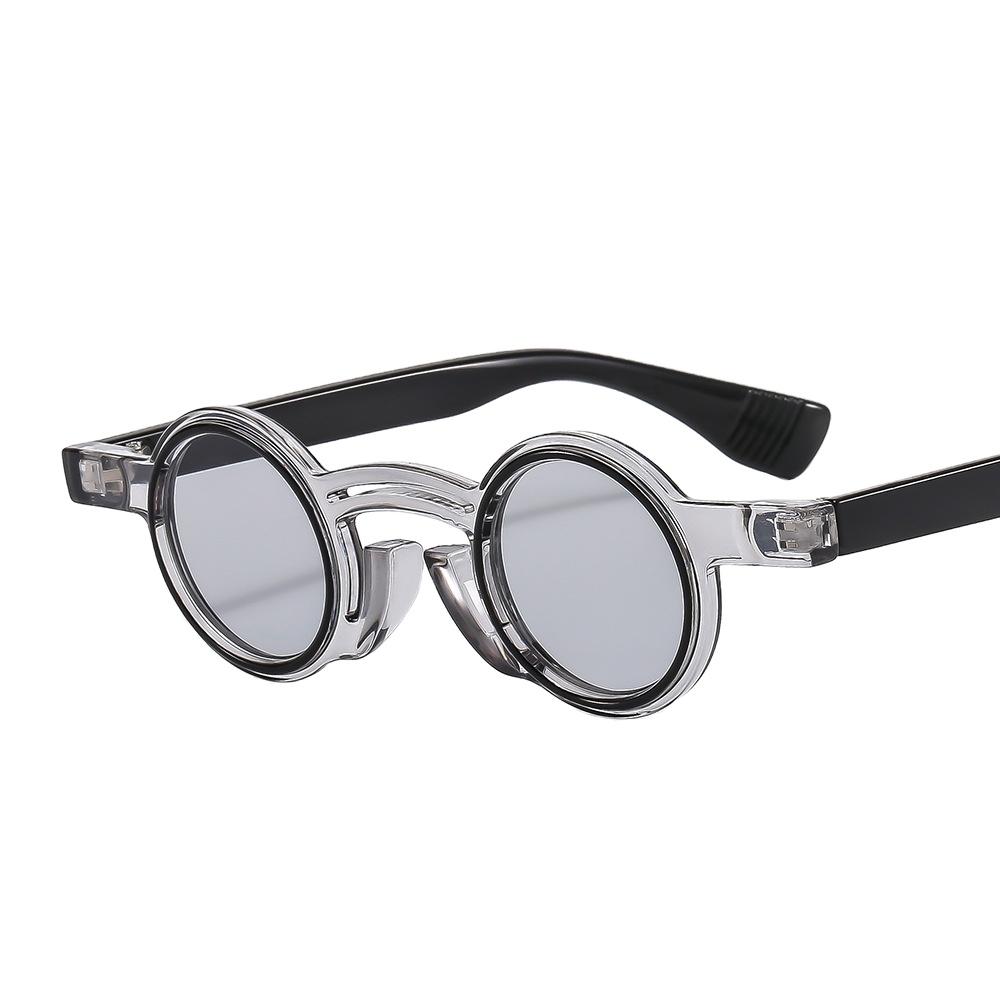 Newest 2024 Trend Punk Round Sun Glasses Small Frame Custom Sunglasses
