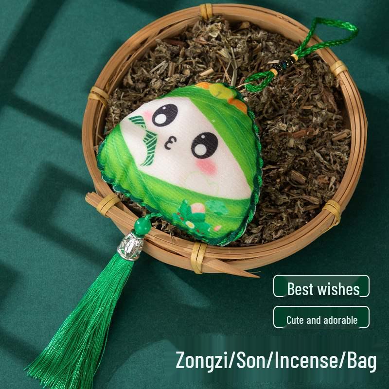 Dragon Boat Festival Wormwood Zongzi Sachet Pendant - Portable DIY Gift