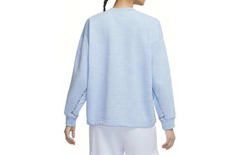 Nike Sweatshirts Women's Light Armory Blue Crew Neck Moderate Regular CZ9244-440