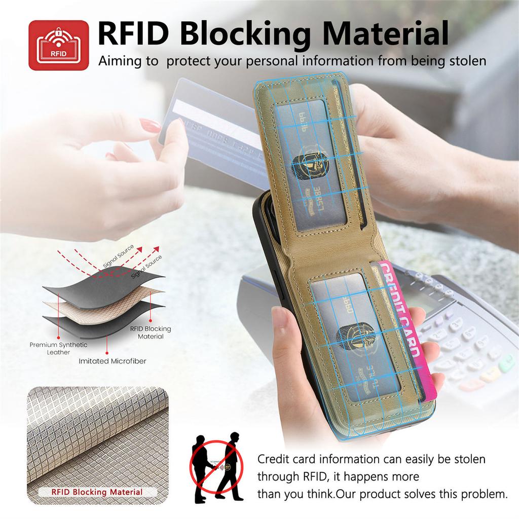 Phone Case for Xiaomi 15T Poco F7 X7 MI 17 Pro Max RFID Leather Wallet Card Back Cases for Redmi 15c 14c 13C Note15 14 Pro Plus