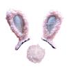 Cartoon Bunny Ears Helmet Plush Ears Decor Set for Bike Scooter Ski Helmet for Easter Party