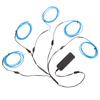 Blue EL Wire Noise Reduction Bendable Decorative 5 In 1 Neon Light Wire for Car Halloween Christmas Party