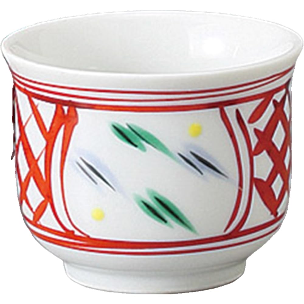 Sake Tokkuri and Ochoko 8cm Diameter X Large Size Mino Suitable for Hot Cold and Japanese Sake Ale-net Set, Set, 15.5cm High, 280ml, Red-painted
