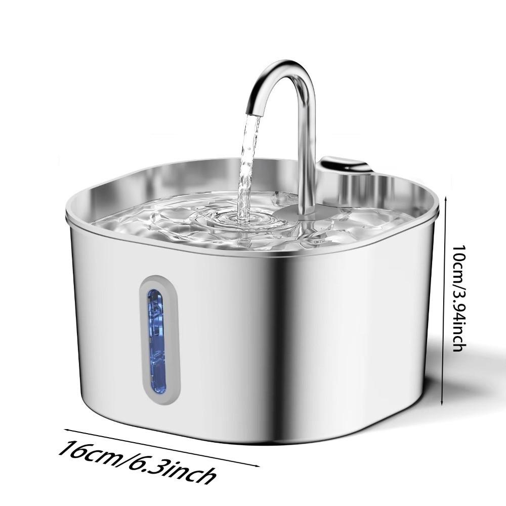 Stainless Steel Pet Water Fountain Automatic Water Flow Pet Drinking Fountain Home Pet Use