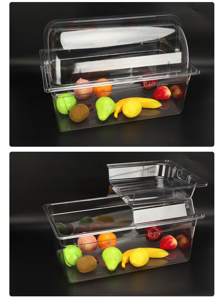 Large Transparent Food-Grade Plastic Tasting Plate with Lid
