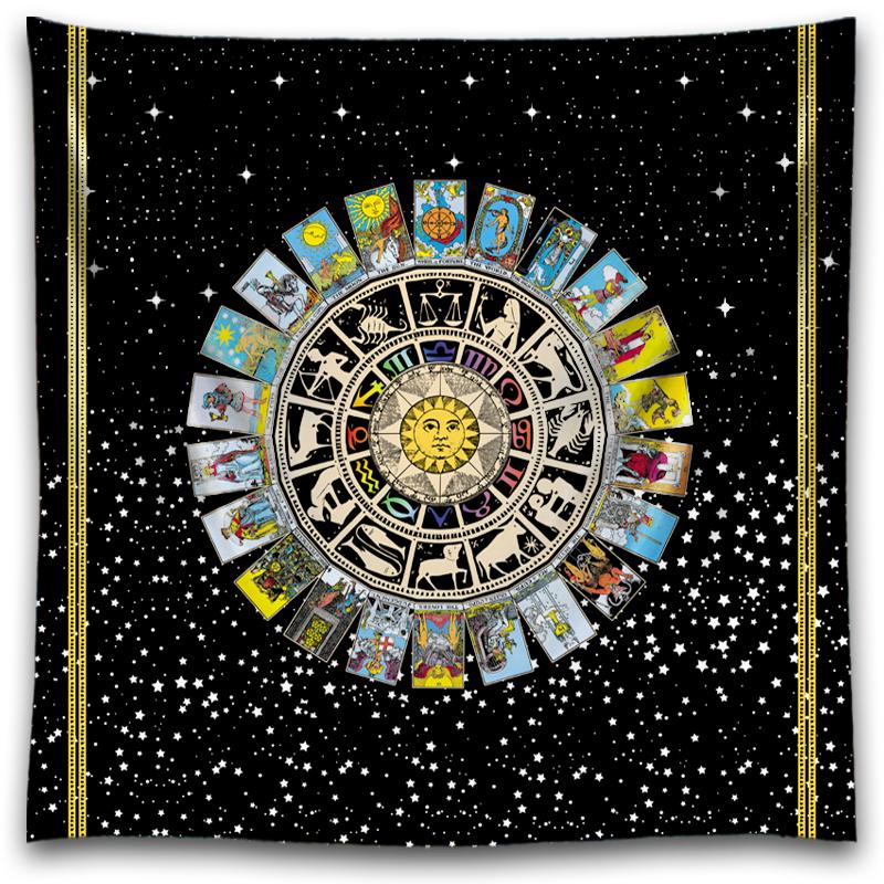 Celestial Zodiac Constellation Tapestry Wall Hanging Boho Astrology Star Galaxy Decor Cosmic Space Bohemian Room Art Poster 70x100cm28x39in