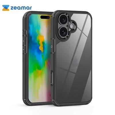Armor Transparent Acrylic Phone Case For iPhone 16 15 14 13 12 11 Pro XR X XS Max 7 8 Plus SE Hybrid Shockproof Hard Back Cover