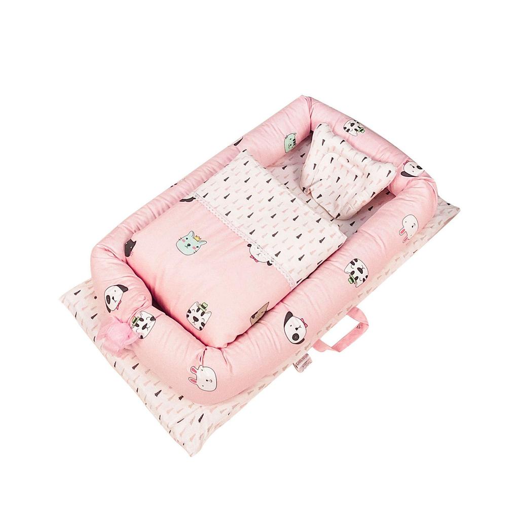 100% Cotton Satin Baby Crib: Foldable Newborn Sleeping Bed, Multifunctional Bionic Bed