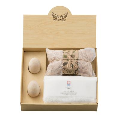 Rest Healing Bath Hinoki Hinoki Pack and Imabari Towel 34 X Gift Made In Angel's Set, "Fragrant Hinoki" Ingredients, Eggs, 36cm, Set, Japan, TK-3003NB