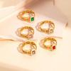 Anello in Acciaio al Titanio Stile Europeo e Americano con Pietra Preziosa - Lusso Leggero, Versatile, Accessorio di Moda da Donna che non Sbiadisce.