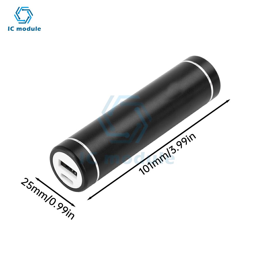 18650/21700 Power Bank Case Kit Cylindrical Aluminum Alloy Welding-Free Type C Mobile Power Supply Kit 5V2A Fast Charge