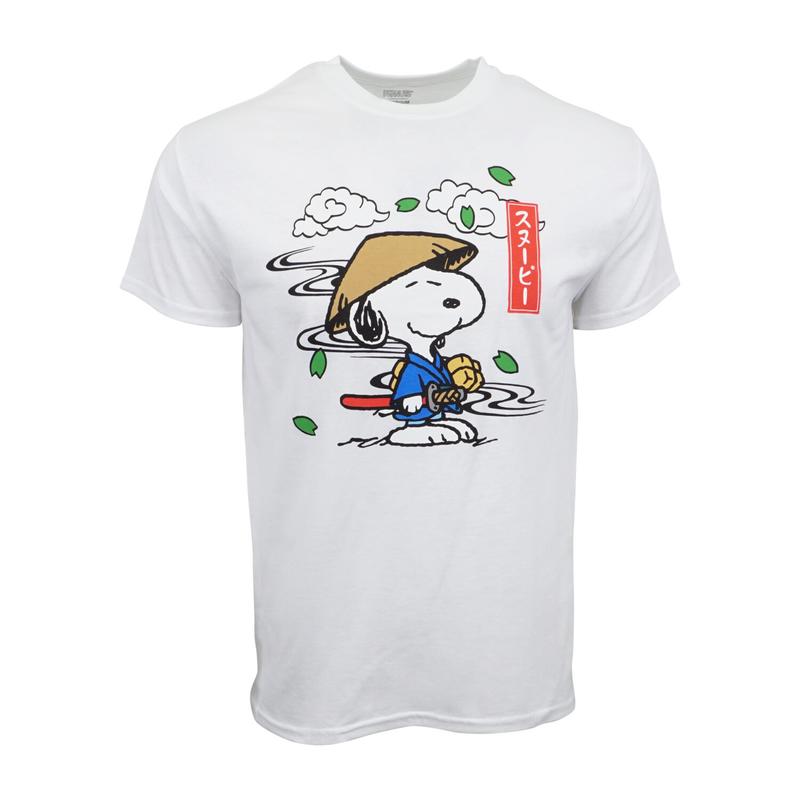 Hybrid Apparel Peanuts  JAPANESE WHITE GRAPHIC Unisex T-Shirt M