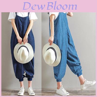 Premium Quality Women Jumpsuits Loose Sleeveless Backless Overalls Stylishly Retro