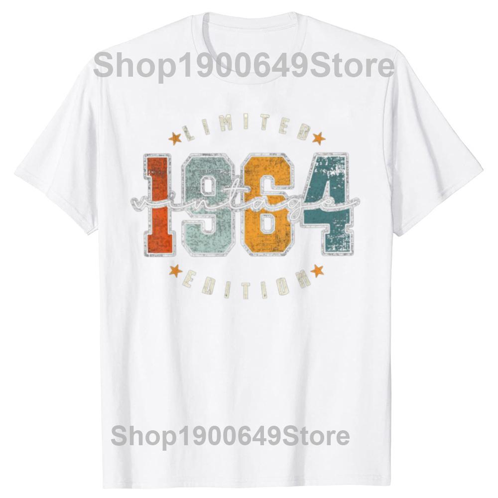 Funny 60th Birthday T Shirt Limited Edition 1964 Summer Graphic Cotton Vintage 60 Years Old Short Sleeve Loose Style Tshirt Men S