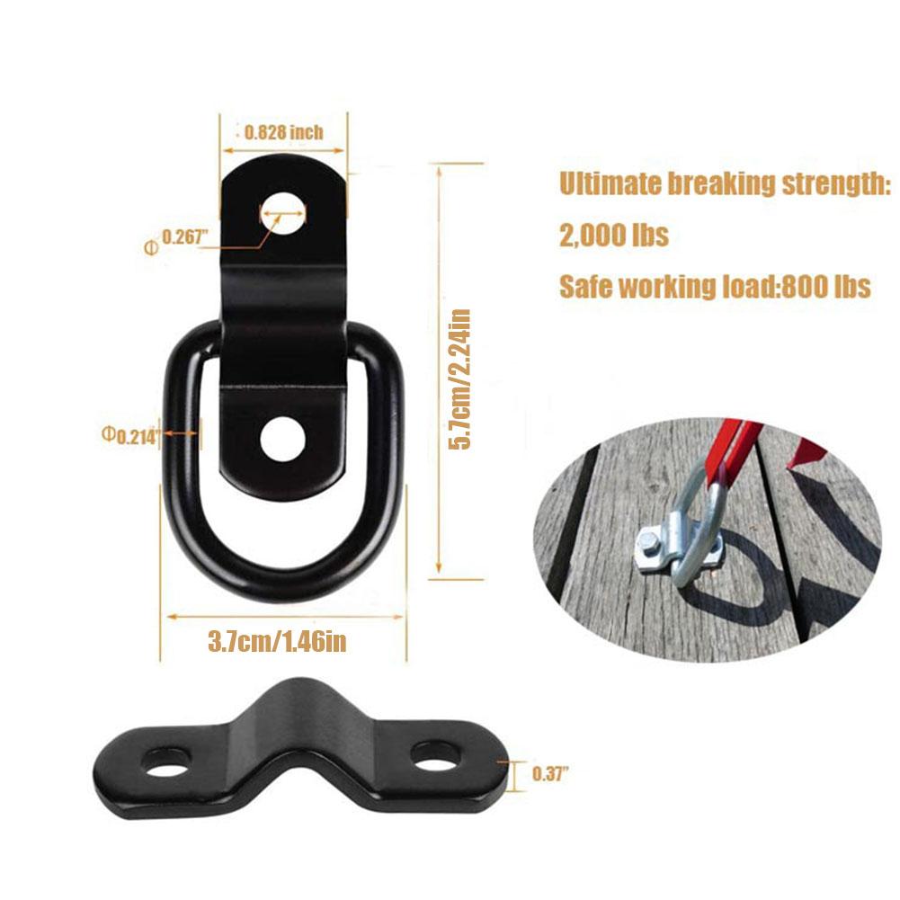1pcs D Stainless Steel Cargo Tie Down For Car Truck Trailers RV Boats Shape Pull Hook Tie Down Anchors Iron