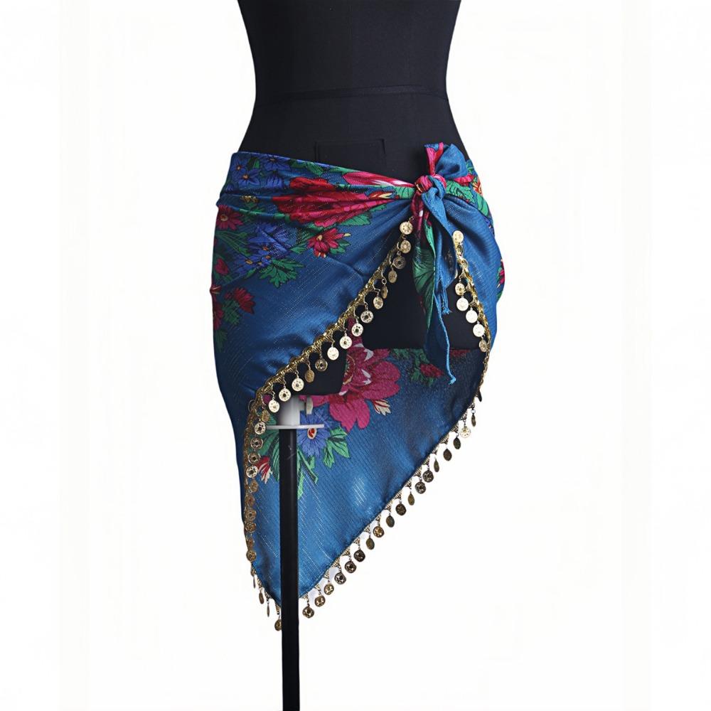 

Lightweight Latin Dance Hip Scarf Golden Sequin Chain Dance Skirt New Waist Chain Dance 9
