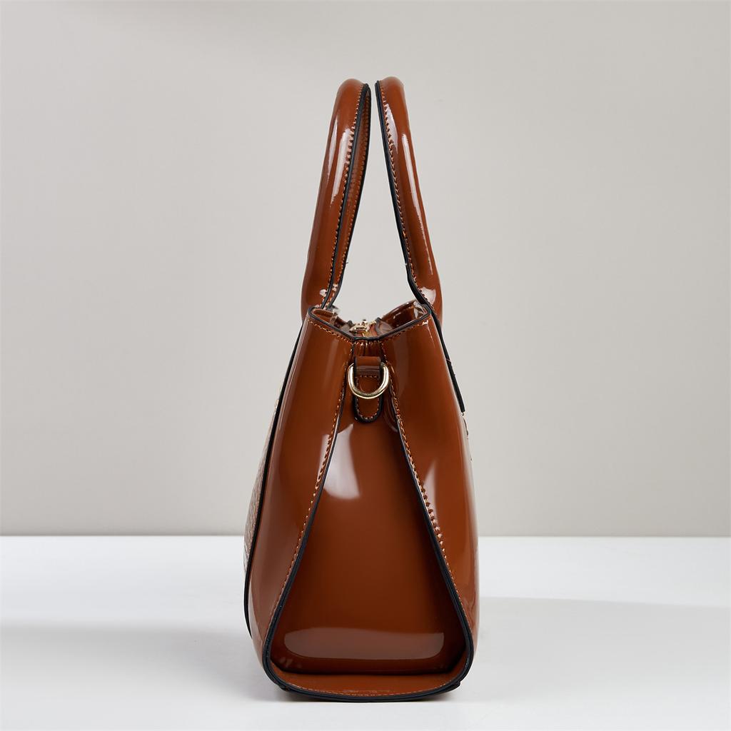 New Fashion Crocodile Pattern Handbag,Large Capacity Shoulder Crossbody Tote Bag