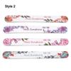 Crescent-Shaped Butterfly Flower Print Nail File - Thin Wood Chip Manicure Shaping and Grinding Tool