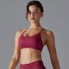Seamless Knitted Yoga Bra, Fast Drying Tight Fitness Running Clothes, Strap Cross Back Yoga Clothes
