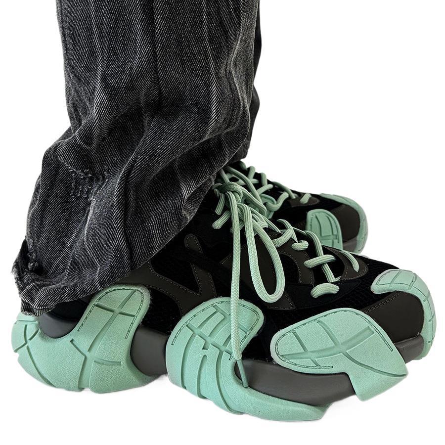 Nische Black Warrior Octopus Herren Retro Wandersneaker - Mesh Atmungsaktiv